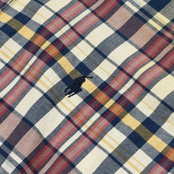 Polo Ralph Lauren Shirt Men's X-Large XL Red Plaid Short Sleeve Button Down Pony - Picture 4 of 12
